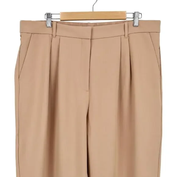 NWT Abercrombie & Fitch Sloane Tailored Wide Leg Pant In Tan Size 34 Regular - Picture 5 of 10